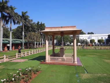 DELHI INDIA - 02 11 2023: 30 Ocak 1948 'de Mahatma Gandhi' nin suikasta kurban gittiği yer Birla Evi 'nin (şimdiki adıyla Gandhi Smriti) merkezi Yeni Delhi' deki büyük bir malikâne) yerleşkesinde suikasta uğradı..