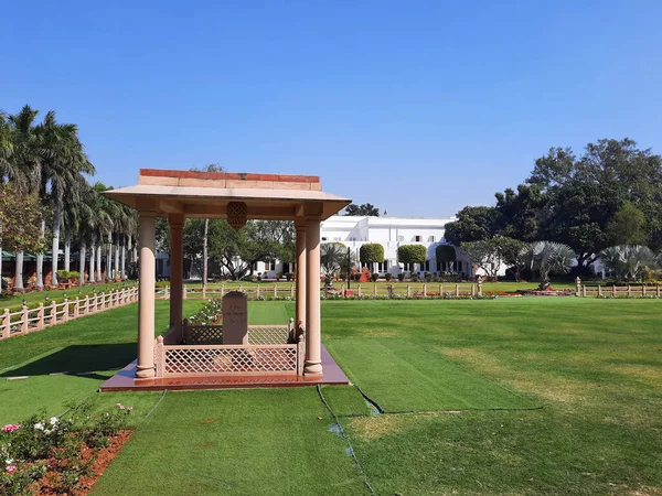 DELHI INDIA - 02 11 2023: Place of Assassination of Mahatma Gandhi was assassinated on 30 January 1948 at age 78 in the compound of Birla House (now Gandhi Smriti), a large mansion in central New Delhi.