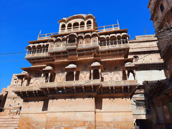 Jaisalmer Rajasthan India 2023 Detalles Haveli Una Casa Tradicional Mansión — Foto de Stock