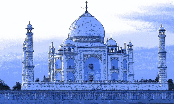 Taj Mahal Agra Uttar Pradesh Indien 2023 Illustration Des Taj — Stockfoto
