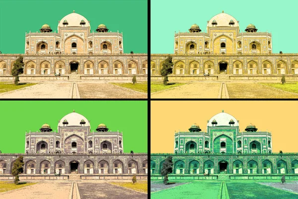 Delhi India 2023 Ilustração Túmulo Humayun Túmulo Imperador Mughal Humayun — Fotografia de Stock