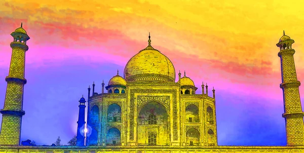 Taj Mahal Agra Uttar Pradesh India 2023 Illustration Taj Mahal — Photo