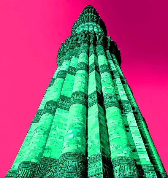 Delhi Indien 2023 Illustration Qutub Minar Complex Delhis Torn Seger — Stockfoto