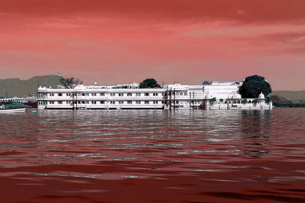 Udaipur Rajasthan India 2023 Illustratie Van Het Lake Palace Formeel — Stockfoto