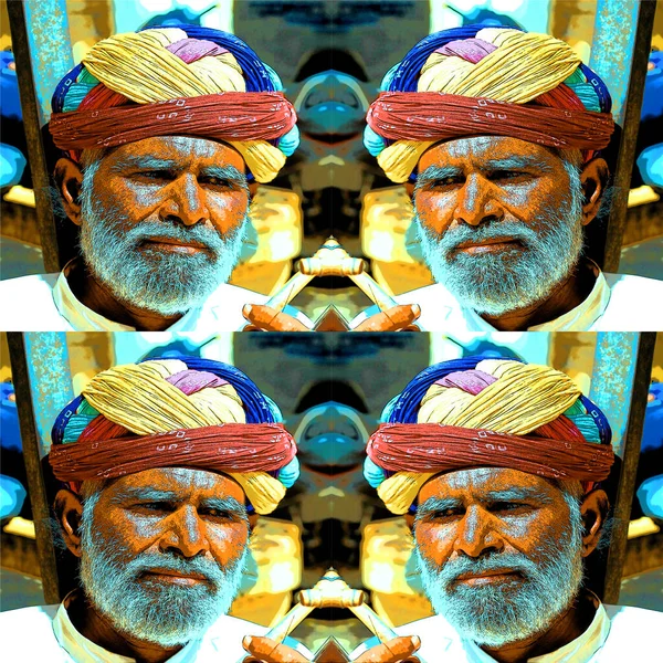 Jaisalmer Rajasthan India 2023 Musiciens Rue Mendiant Dans Forteresse Jaisalmer — Photo