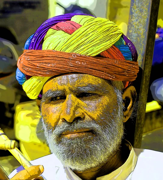 Jaisalmer Rajasthan India 2023 Вуличні Музиканти Які Просять Фортеці Яйсальмер — стокове фото