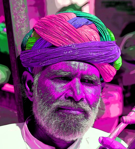 Jaisalmer Rajasthan Inde 2023 Musiciens Rue Mendiant Dans Forteresse Jaisalmer — Photo