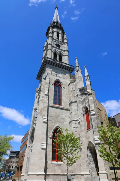 Montreal Quebec Kanada Der Glockenturm Der Kathedrale Saint Jacques War — Stockfoto