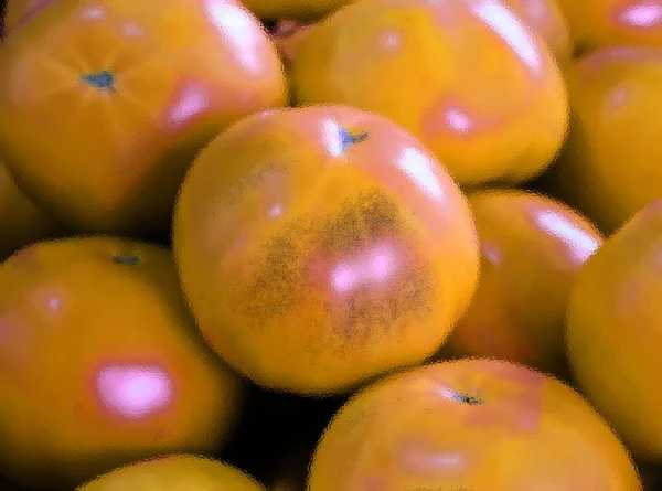 カラースポット付きトマトサインイラストポップアートの背景アイコン — ストック写真