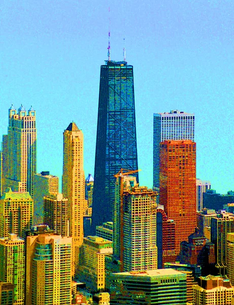 Chicago Illinois Verenigde Staten 2003 Downtown Het John Hancock Center — Stockfoto