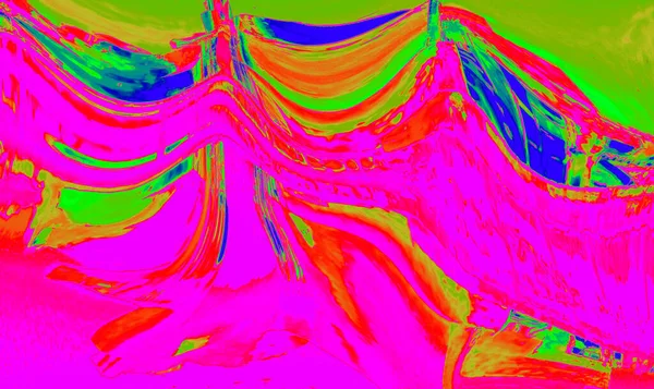 Викривлення Поп Арт Ретро Знак Ілюстрація Фону Яскравими Кольоровими Плямами — стокове фото