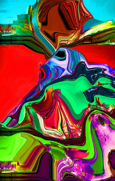 Distortion Pop Art Retro Sign Illustration Background Icon Vivid Color — Stock Photo, Image