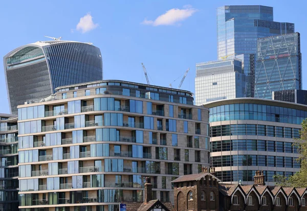 Londres Reino Unido 2023 Detalles Arquitectura Fachada Vidrio Del Edificio — Foto de Stock