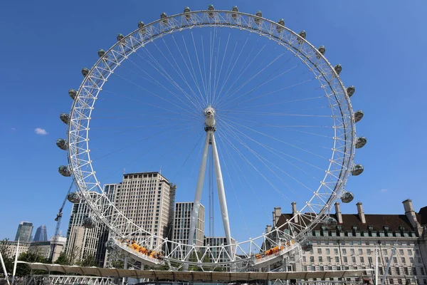 Лондон Объединенный Кингдом 2023 London Eye Колесо Тысячелетия Консольное Колесо — стоковое фото