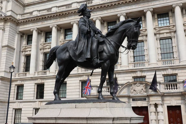 Londres Reino Unido 2023 Estátua Equestre Bronze Vitoriana Duque Wellington — Fotografia de Stock