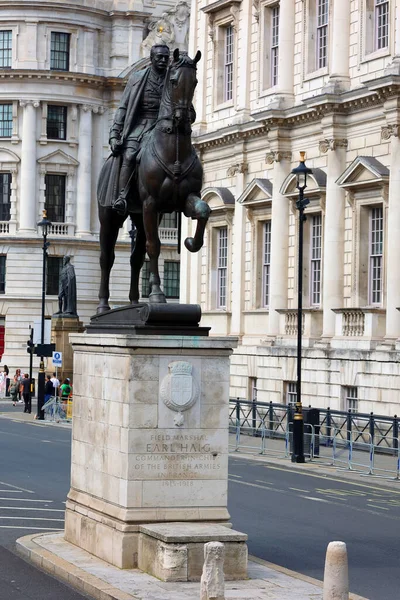 Londres Reino Unido 2023 Memorial Earl Haig Uma Estátua Equestre — Fotografia de Stock