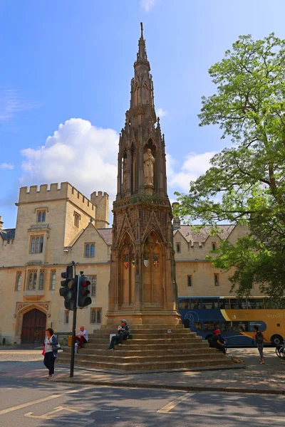 Oxford United Kingdom 2023 Martyrs Memorial Just Balliol College Stone — Stock Photo, Image