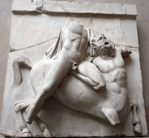 Londýn Spojené Království 2023 South Metopes British Museum Show Battle — Stock fotografie