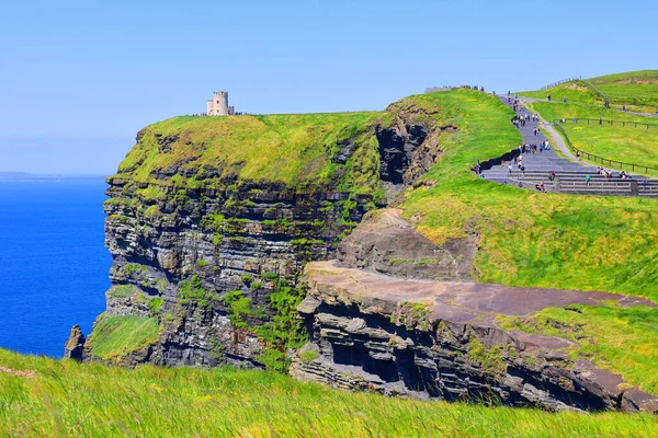 stock image BURAN REPUBLIC OF IRLAND 05 28 2023: O'Brien's Tower was built on the cliffs in 1835 by the local landlord and MP Sir Cornelius OBrien as an observation point for the English tourists