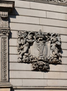 BELFAST NORTHERN IRELAND BİRLİK KINGDOM 06 03 2023: İskoç Provident Institution binasının bir parçası 