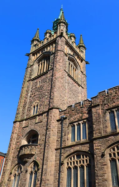 stock image BELFAST NORTHERN IRELAND UNITED KINGDOM 06 03 2023: The clock tower of the Presbyterian Church House