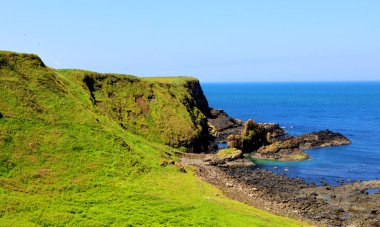 Ünlü Causeway Sahili 'nin manzarası   