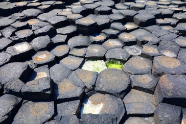 Dev Geçidi, yaklaşık 40.000 birbirine kenetlenmiş bazalt sütunun oluşturduğu bir alandır. Antik bir volkanik çatlağın sonucu olarak oluşmuş..     