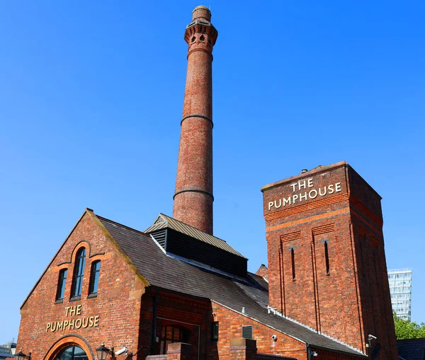 stock image LIVERPOOL UNITED KINGDOM 06 07 2023: Proximity to the Tate Liverpool and Maritime Museum, the Pump House is a crowd-pleaser of a pub with wonderful waterfront views