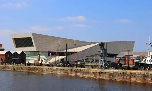 stock image LIVERPOOL UNITED KINGDOM 06 07 2023: Museum of Liverpool is evolving to include exciting new spaces, improved commercial areas and Port of Liverpool Building in background