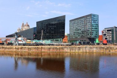 LIVERPOOL BİRLİK KINGDOM 06 07: 20: The Longitude building and the Museum of Liverpool in the Royal Albert Dock 