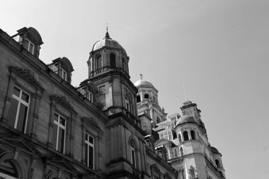 Liverpool, İngiltere 'de güzel mimari ve sokak manzarası  