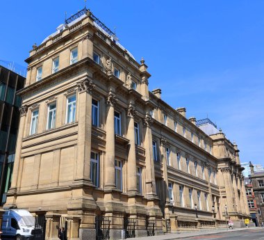 Liverpool, İngiltere 'de güzel eski mimari ve sokak manzarası  