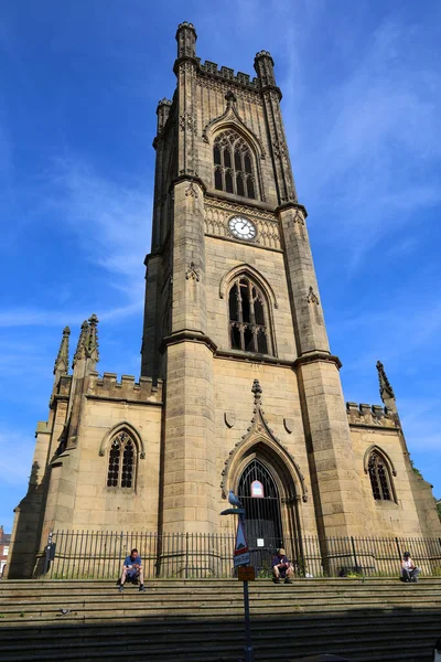 stock image LIVERPOOL UNITED KINGDOM 06 07 2023: St Luke's Church, more commonly known by locals as the bombed-out church is a former Anglican parish church in Liverpool, England.