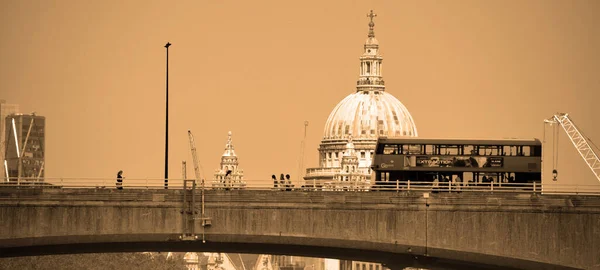 Лондонський Міський Пейзаж Міст Ватерлоо Велика Британія — стокове фото