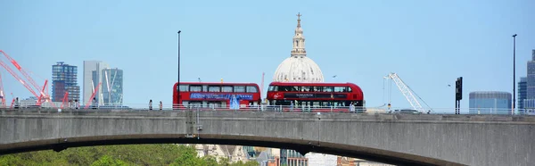 Лондонський Міський Пейзаж Міст Ватерлоо Велика Британія — стокове фото