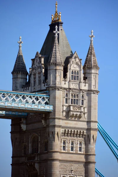 London Egyesült Királyság 2023 Részletek Tower Bridge Egy Fokozatú Felsorolt — Stock Fotó