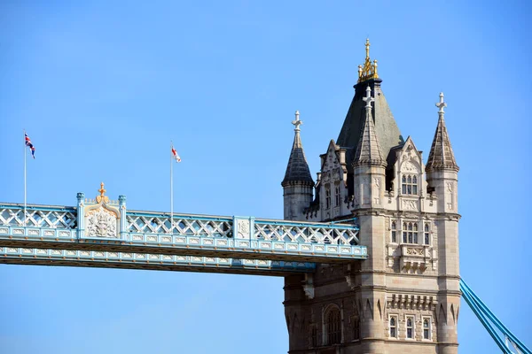 London Vereinigtes Königreich 2023 Details Der Tower Bridge Ist Eine — Stockfoto