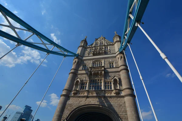 Londres Royaume Uni 2023 Détails Tower Bridge Est Pont Bascule — Photo