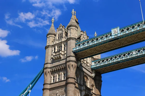 Londýn Spojené Království 06192023 Podrobnosti Mostě Tower Bridge Kombinovaný Most — Stock fotografie