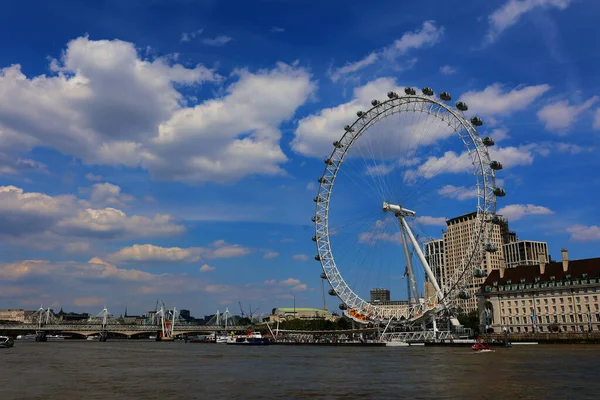 Londres Reino Unido 2023 London Eye Rueda Del Milenio Una —  Fotos de Stock