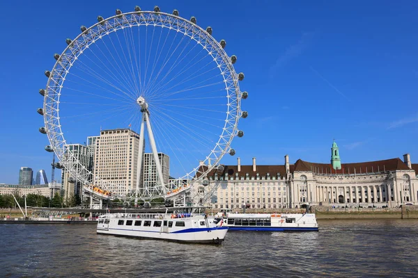 Londen Verenigd Koninkrijk 2023 London Eye Het Millennium Wheel Een — Stockfoto