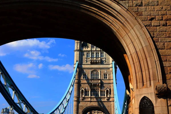 Foto Cênica Famosa Tower Bridge Londres Reino Unido — Fotografia de Stock