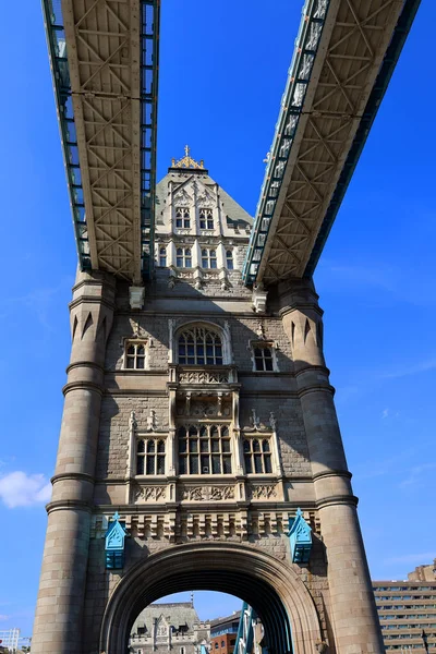 Γραφική Φωτογραφία Του Διάσημου Tower Bridge Στο Λονδίνο Ηνωμένο Βασίλειο — Φωτογραφία Αρχείου