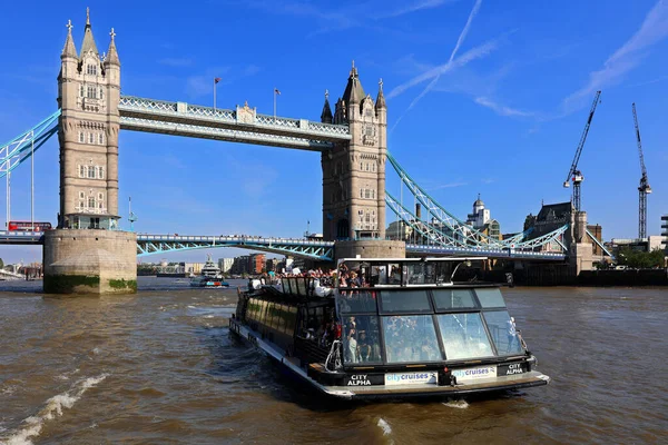 Мальовничий Знімок Знаменитого Тауерського Мосту Лондоні Великобританія — стокове фото
