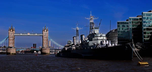 Сцена Знаменитого Тауэрского Моста Лондоне Великобритания — стоковое фото