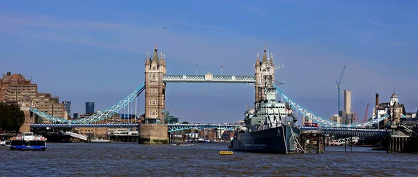 Сцена Знаменитого Тауэрского Моста Лондоне Великобритания — стоковое фото
