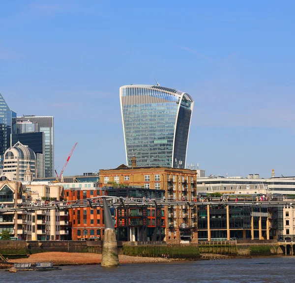 Лондон Объединенный Кингдом 2023 London City Skyline Tall Modern Buildings — стоковое фото