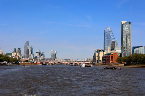 London United Kingdom 2023 Londyńska Panorama Miasta Wysokimi Nowoczesnymi Budynkami — Zdjęcie stockowe