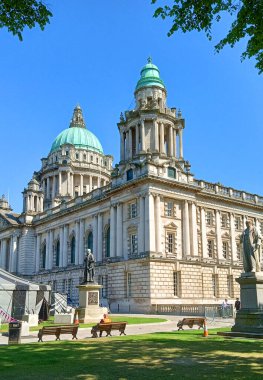 BELFAST NORTHERN IRELAND UNITED KINGDOM 06 03 20: Belfast City Hall was commissioned to replace the Old Town Hall. The catalyst for change came when Belfast was awarded city status by Queen Victoria