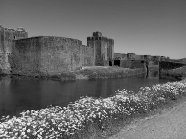 Caerphilly Şatosu (Castell Caerffili), Galler 'in güneyindeki Caerphilly kasabasının ortaçağ şatosu..